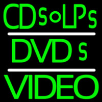 Green Cds Lps Dvds Video Neon Skilt