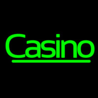 Green Color Casino Neon Skilt