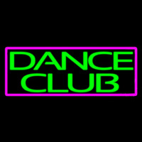 Green Dance Club Pink Border Neon Skilt