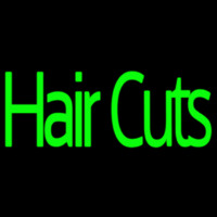 Green Hair Cuts Neon Skilt