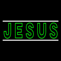 Green Jesus Block Neon Skilt