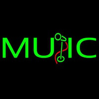 Green Music Mike 1 Neon Skilt