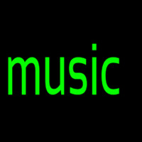 Green Music Neon Skilt