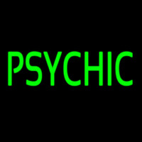 Green Psychic Neon Skilt