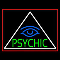 Green Psychic With Blue Eye Neon Skilt