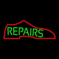 Green Repair Shoe Neon Skilt