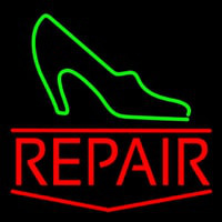 Green Sandal Red Repair Neon Skilt