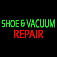 Green Shoe And Vacuum Red Repair Neon Skilt