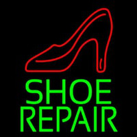 Green Shoe Repair Neon Skilt