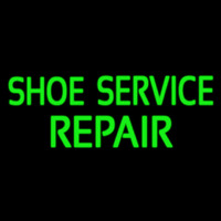 Green Shoe Service Repair Neon Skilt