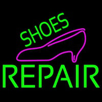 Green Shoes Repair Pink Sandal Neon Skilt