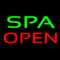 Green Spa Open Neon Skilt