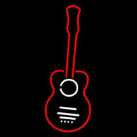 Guitar In Red 1 Neon Skilt