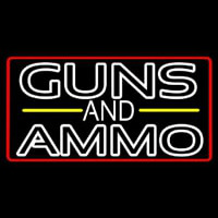 Guns And Ammo Neon Skilt