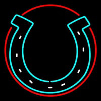 Horseshoe With Red Border Neon Skilt