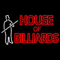 House Of Billiards Neon Skilt