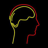 Human Head Neon Skilt