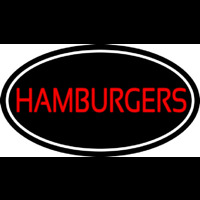 Humburgers Oval Neon Skilt