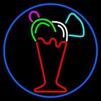 Ice Cream Glass Neon Skilt