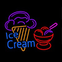 Ice Cream Logo Neon Skilt