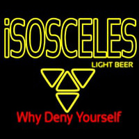 Isosceles Light Beer Sign Neon Skilt