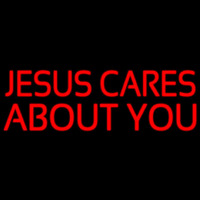 Jesus Cares About You Neon Skilt