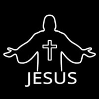 Jesus Christian Cross Neon Skilt