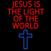 Jesus Is The Light Of The World Neon Skilt