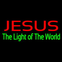 Jesus The Light Of World Neon Skilt