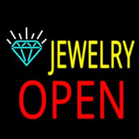 Jewelry Block Open Neon Skilt