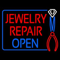 Jewelry Repair Open Block Neon Skilt