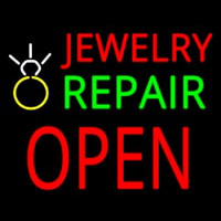 Jewelry Repair Open Logo Neon Skilt