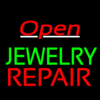 Jewelry Repair Open Red Neon Skilt