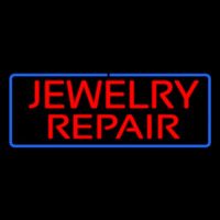 Jewelry Repair Rectangle Blue Neon Skilt