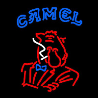 Joe Camel Red Logo Neon Skilt