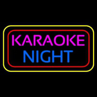 Karaoke Night Colorful Neon Skilt