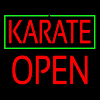 Karate Block Open Neon Skilt