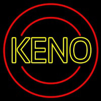 Keno With Ball 2 Neon Skilt