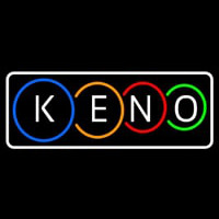 Keno With Border Neon Skilt