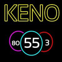 Keno With Multi Color Ball Neon Skilt