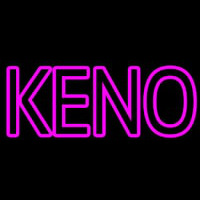 Keno With Outline Neon Skilt