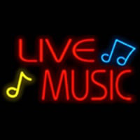 LIVE MUSIC Neon Skilt