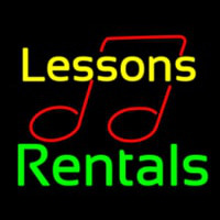 Lessons Rentals Neon Skilt