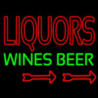 Liquors Wines Beer Neon Skilt