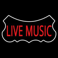 Live Music Red Neon Skilt