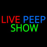 Live Peep Show Neon Skilt