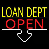 Loan Dept Open Neon Skilt