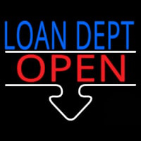 Loan Dept Open Neon Skilt