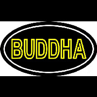 Lord Buddha With Border Neon Skilt