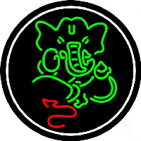 Lord Ganesha With Border Neon Skilt